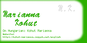 marianna kohut business card